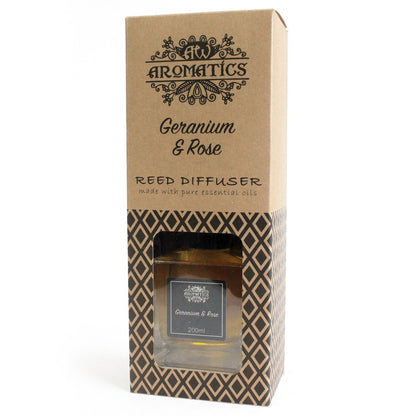 Geranium & Rose - Essential Oil Reed Diffuser (200ml)