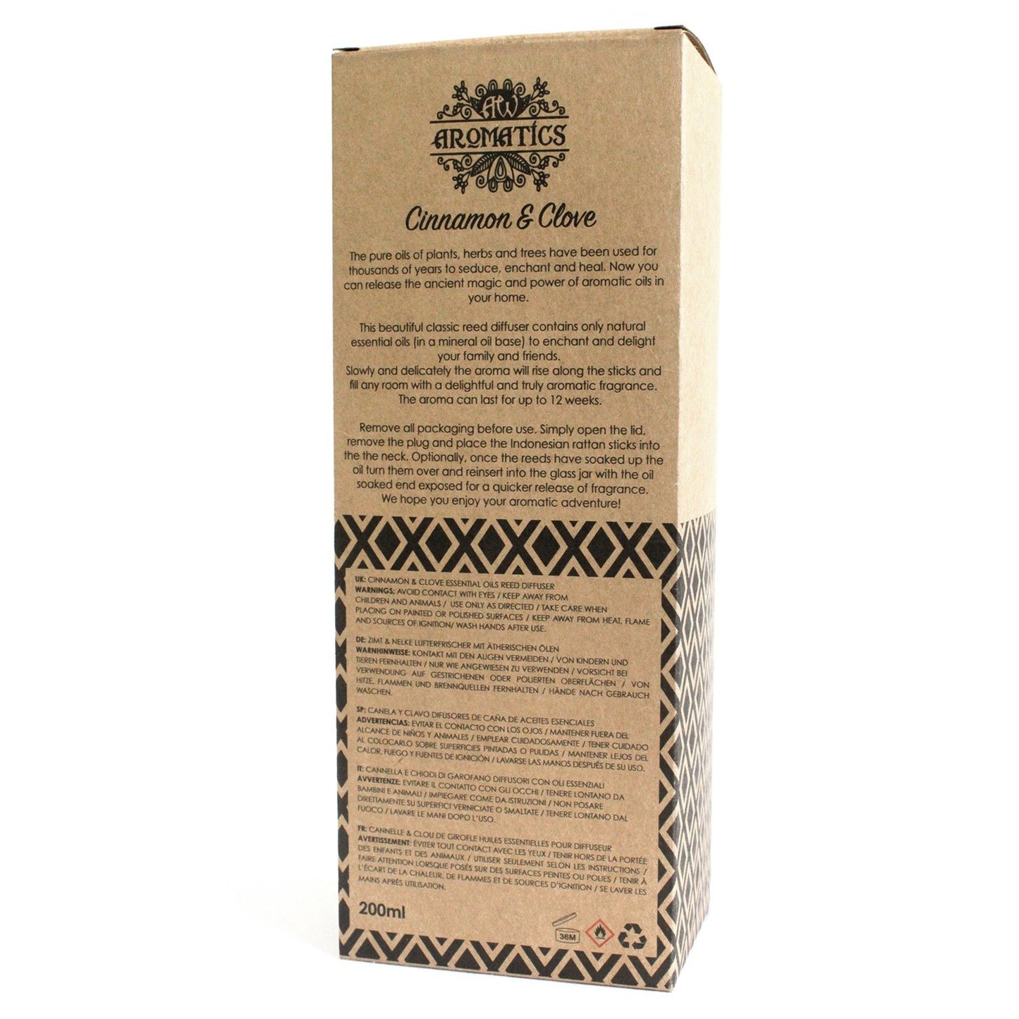 Cinnamon & Clove - Essential Oil Reed Diffuser (200ml)