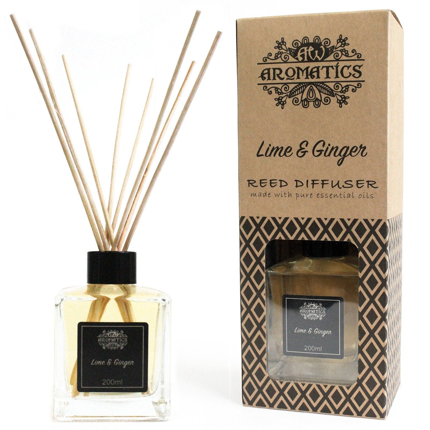 Lime & Ginger - Essential Oil Reed Diffuser (200ml)