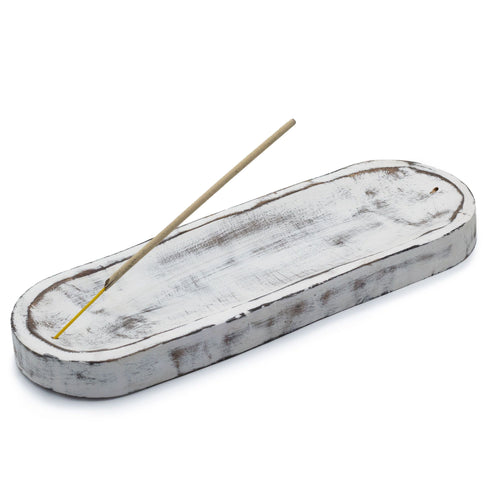 Classic Whitewash - Large Incense Tray (30×10cm)